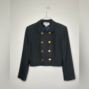 Jones Wear Cropped Wool Tweed Blazer